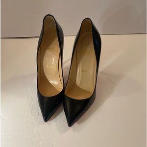 Christian Louboutin So Kate Patent Pointed-Toe Red Sole Pump Size 37